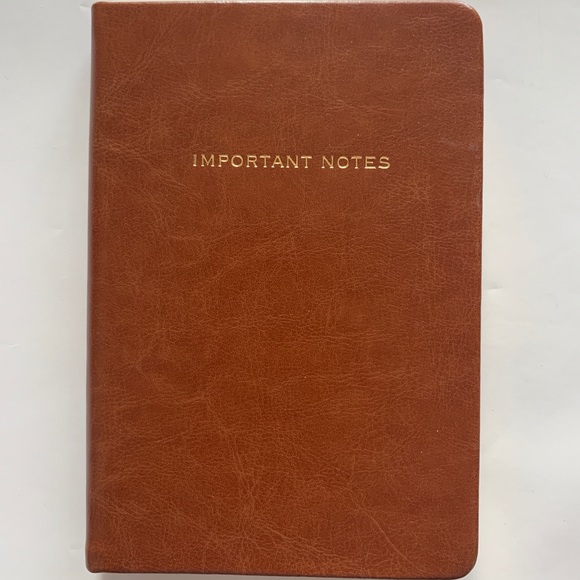 Leather bound notebook - gold embossed quote - Picture 1 of 3